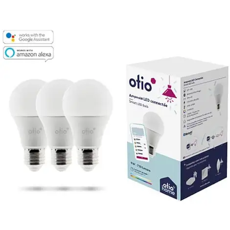 Pack De 3 Ampoules LED Connectées Bluetooth E27 9W - Otio 2 Pack De 3 Ampoules LED Connectées Bluetooth E27 9W - Otio – Image 2