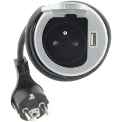Bloc Prise Encastrable Compact Avec Clapet & Port Usb - Otio -OTIO Soldes Boutique 2010738 3