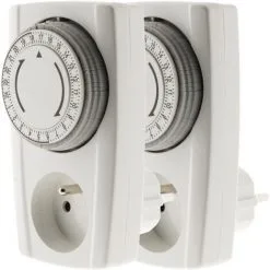 Lot De 2 Prises Programmables Mécaniques 24h - Noir & Blanc - Otio -OTIO Soldes Boutique 2609965 3