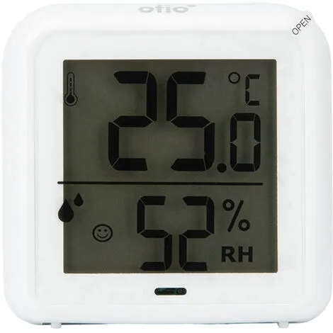 Thermomètre - Hygromètre Intérieur Blanc à Piles - Otio 2 Thermomètre - Hygromètre Intérieur Blanc à Piles - Otio – Image 2