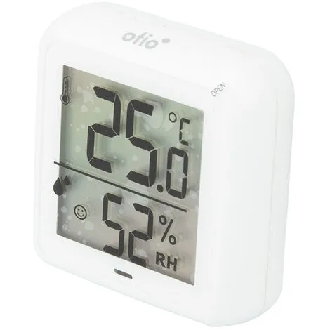 Thermomètre - Hygromètre Intérieur Blanc à Piles - Otio 3 Thermomètre - Hygromètre Intérieur Blanc à Piles - Otio – Image 3