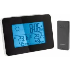 Station Météo N&B Prévisions à 24h Avec Capteur Sans Fil Noir - Otio