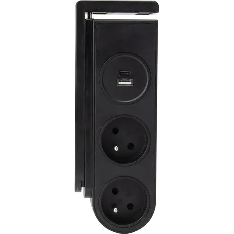 Bloc Multiprise Gekko Clipsable Avec Chargeurs USB Noir - OTIO 2 Bloc Multiprise Gekko Clipsable Avec Chargeurs USB Noir - OTIO – Image 2