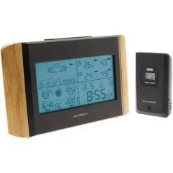 Station Météo Effet Bois Avec Capteur Sans Fil (IP44) - Otio
