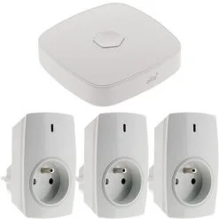 Lot De 3 Prises Connectées Avec Passerelle WIFI - Otio -OTIO Soldes Boutique 7517109 3
