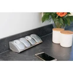 Bloc Multiprise Cuisine à Câbler 4 Prises + 2 USB Parafoudre - Otio -OTIO Soldes Boutique 9350854 5