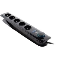 Bloc Multiprise Parafoudre 5 Prises Avec Interrupteur - Noir - Otio -OTIO Soldes Boutique 9384047 3