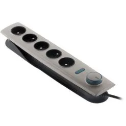 Bloc Multiprise Parafoudre 5 Prises Avec Interrupteur - Titanium - Otio -OTIO Soldes Boutique 9384048 3